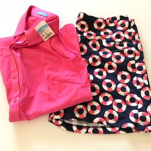J. McLaughlin sleeveless shirt and short